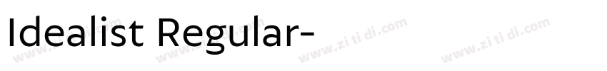 Idealist Regular字体转换